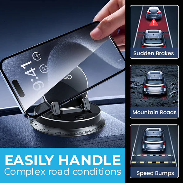 Compact 360° Adjustable Magnetic In-Car Phone Mount for Dashboard & Windshield