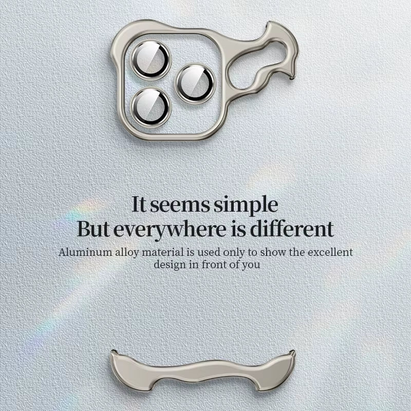 Luxury Alien Titanium Alloy Bumper Phone Case for  15 13 12 14 Pro Max 15Plus Metal Lens Film Protection Corner Pads Cover