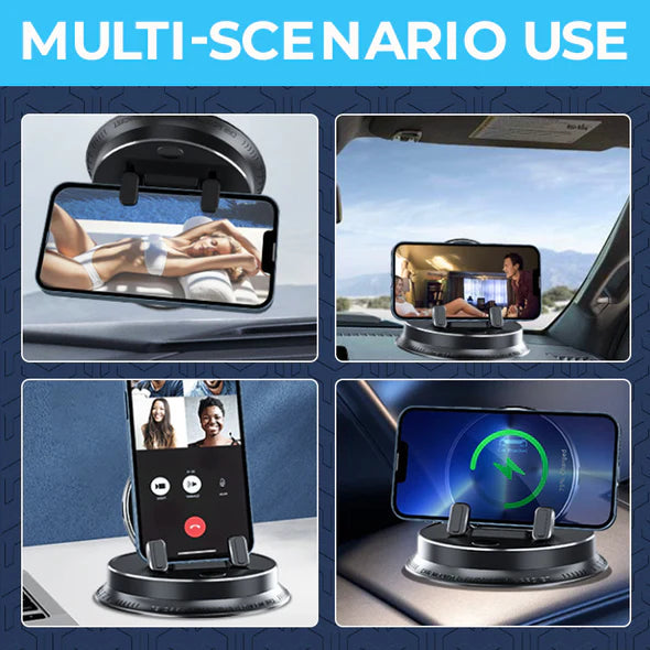 Compact 360° Adjustable Magnetic In-Car Phone Mount for Dashboard & Windshield
