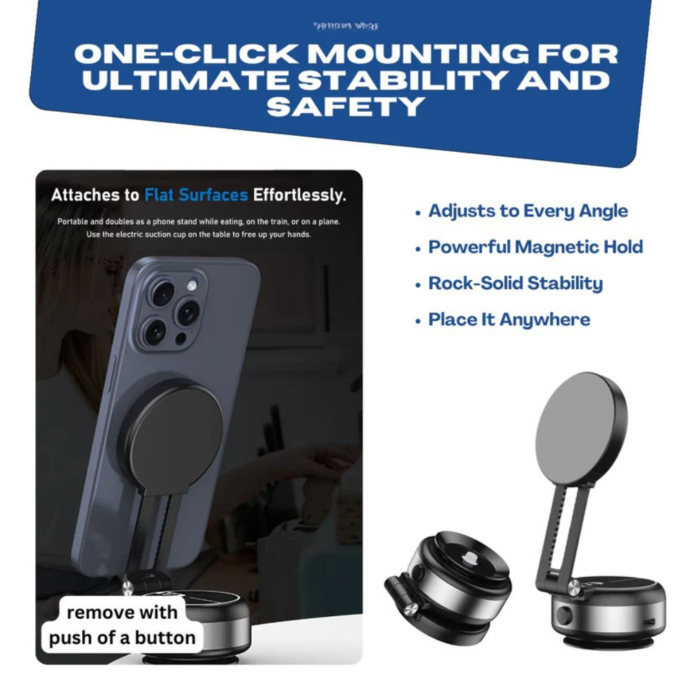 360° Magnetic Car Mount with Adjustable Arm