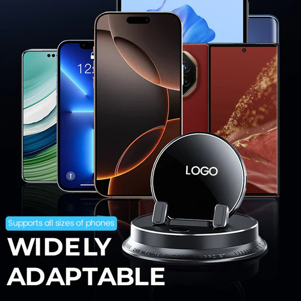 Compact 360° Adjustable Magnetic In-Car Phone Mount for Dashboard & Windshield