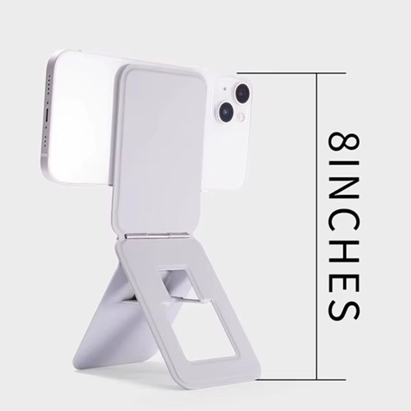 Magnetic Cell Phone Holder Foldable Stand Adjustable Desktop Mulifunctional Desktop Bracket with Magnet Ring for Any Cell Phone