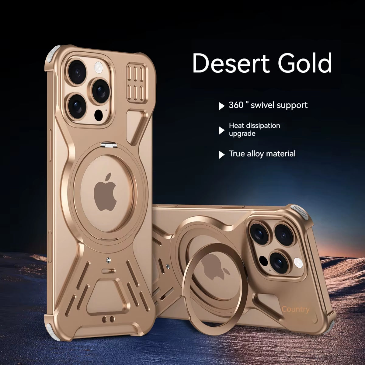 Magnetic 360 ° Metal Bracket Aluminum Alloy Frameless Phone Cases,For Iphone 15 16 Pro Max Magsafe Wireless Charging Metal Case