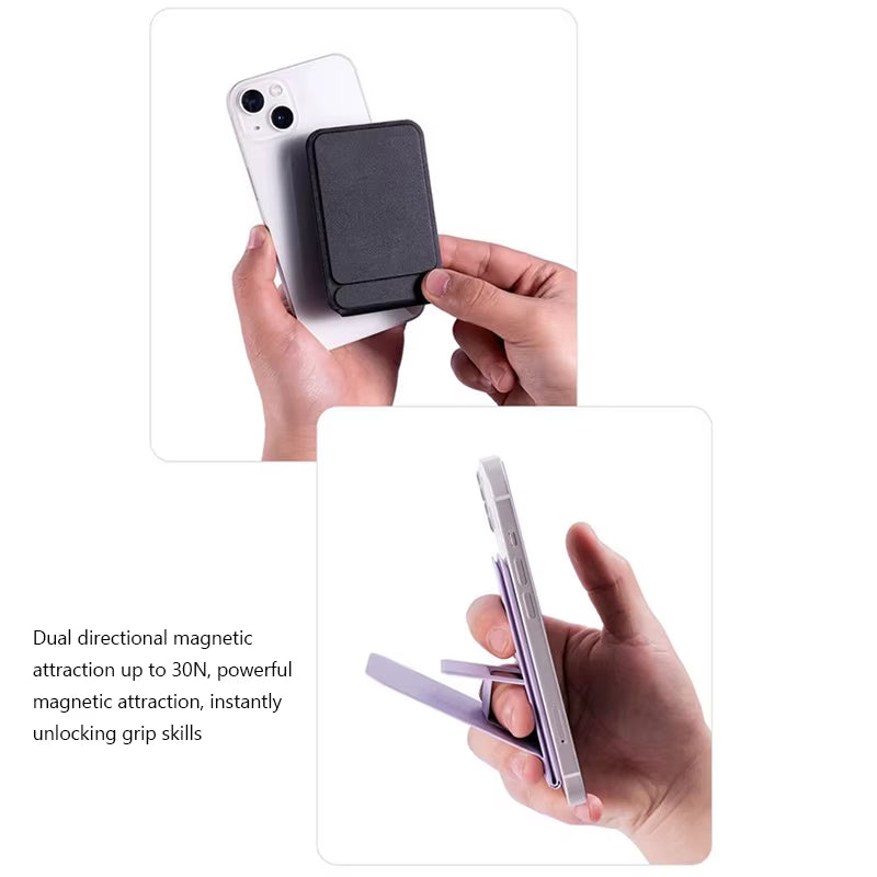 Magnetic Cell Phone Holder Foldable Stand Adjustable Desktop Mulifunctional Desktop Bracket with Magnet Ring for Any Cell Phone