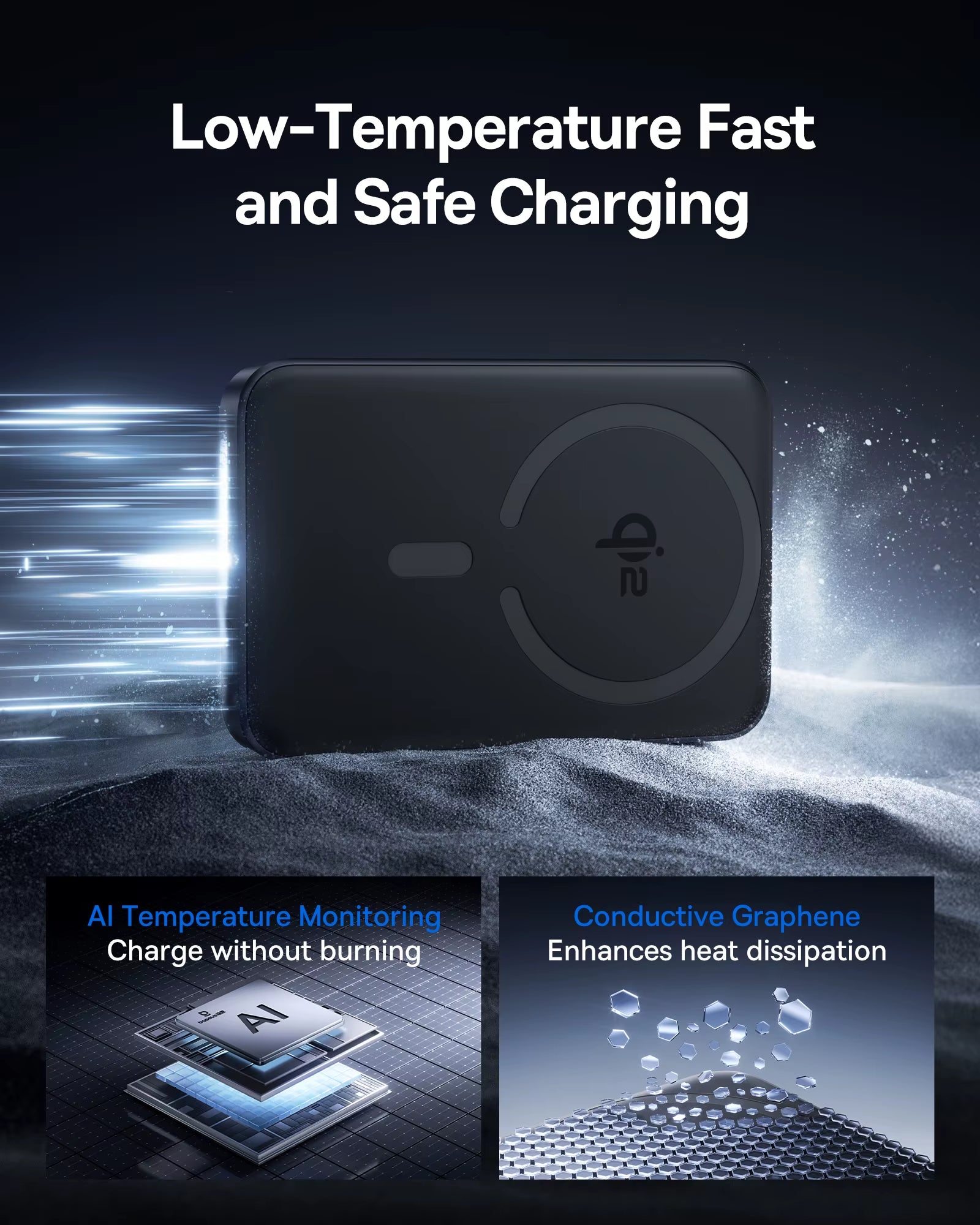 Qi2 Magnetic Power Bank 10000mAh 15W Wireless 22.5W Fast Charging Portable