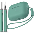AirPods Pro Case with Cleaner Pen Kit Silicone Protective Cover with Lanyard