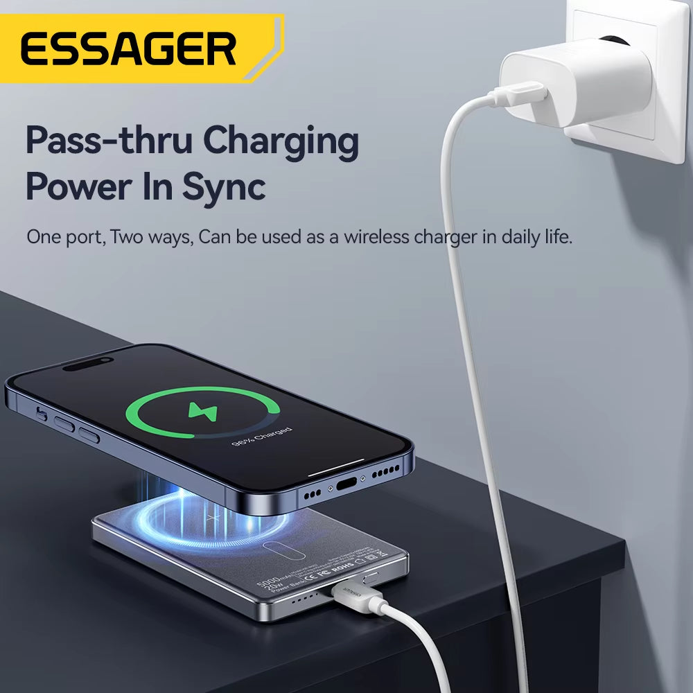 5000mAh Magnetic Wireless Power Bank 20W Fast Charging MagSafe Portable Charger