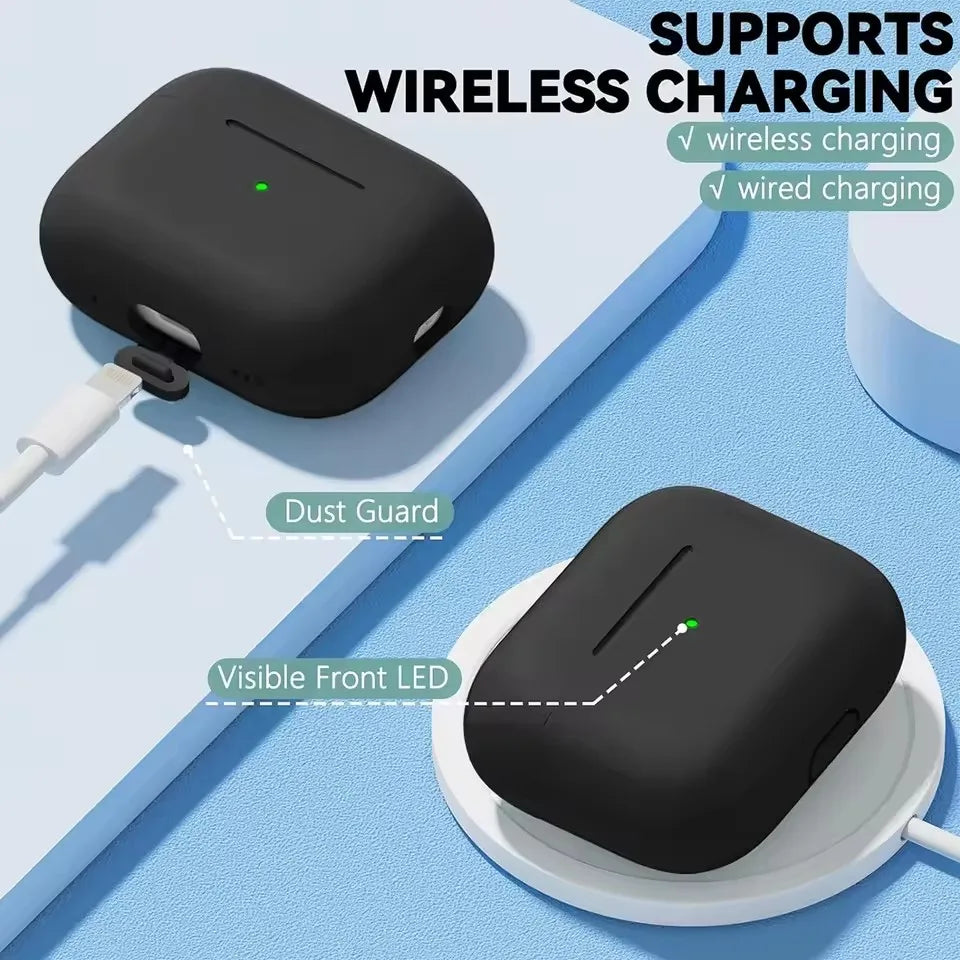 AirPods Pro Case with Cleaner Pen Kit Silicone Protective Cover with Lanyard