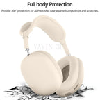 4 in 1 AirPods Max Silicone Protective Case Set Full Coverage Headband Earpad Cover
