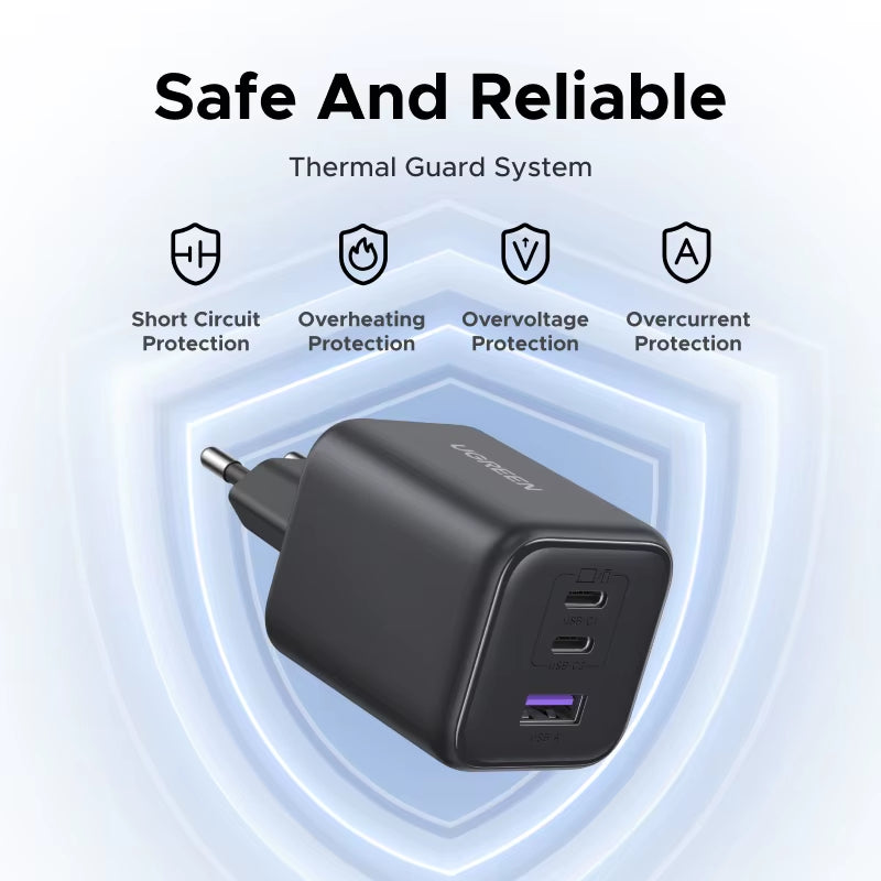 45W GaN USB C Fast Charger PD3.0 PPS EU Plug Power Adapter
