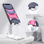 Adjustable Desk Phone Holder Stand Universal Mobile Stand for Office