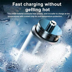 200W Dual USB Car Charger Fast Charging Adapter Compact Alloy Design