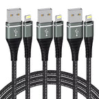 Lightning Cable Fast Charging iPhone Cord Nylon Braided MFi Certified