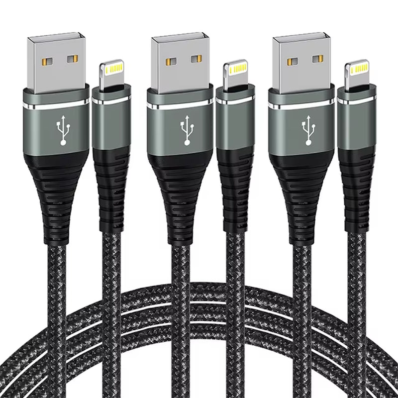 Lightning Cable Fast Charging iPhone Cord Nylon Braided MFi Certified