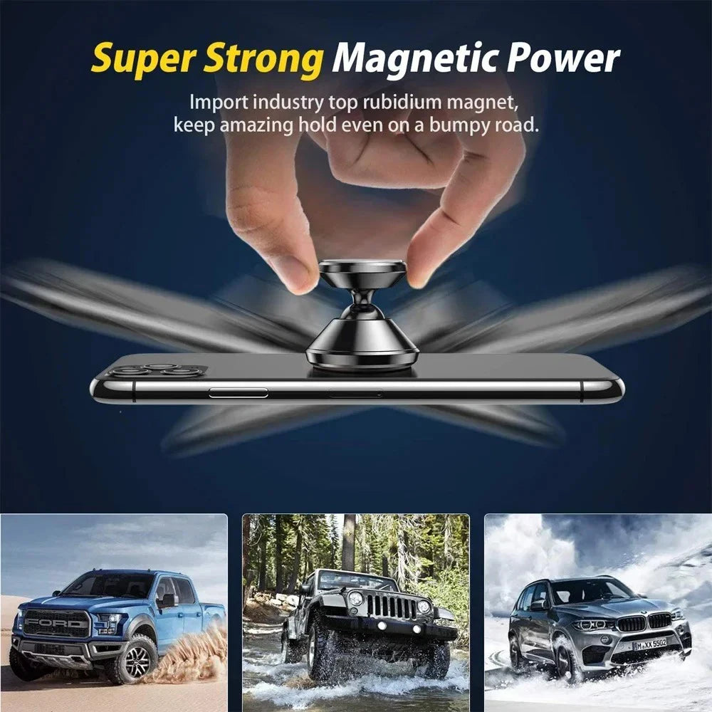 360 Magnetic Car Phone Holder Dashboard Mount Adjustable Mini Stand