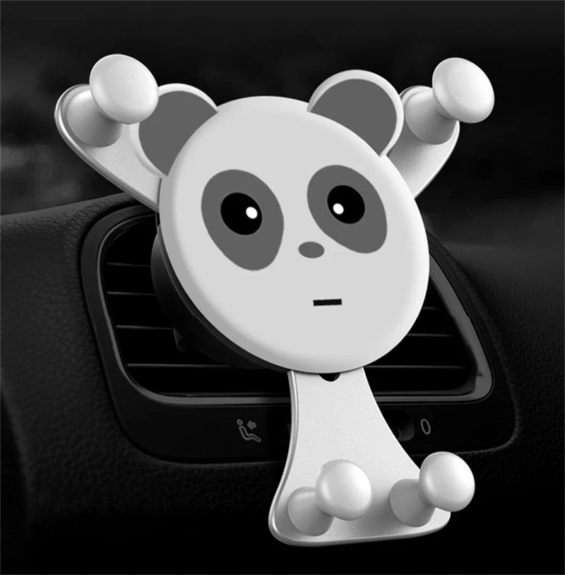 Gravity Car Air Vent Phone Holder Smile Design Universal Phone Mount Main image