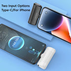 Mini Power Bank 4500mAh Portable Charger Built-in Plug Type-C Lightning