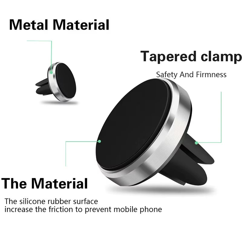 Magnetic Car Phone Holder Air Vent Mount Universal Smartphone Stand