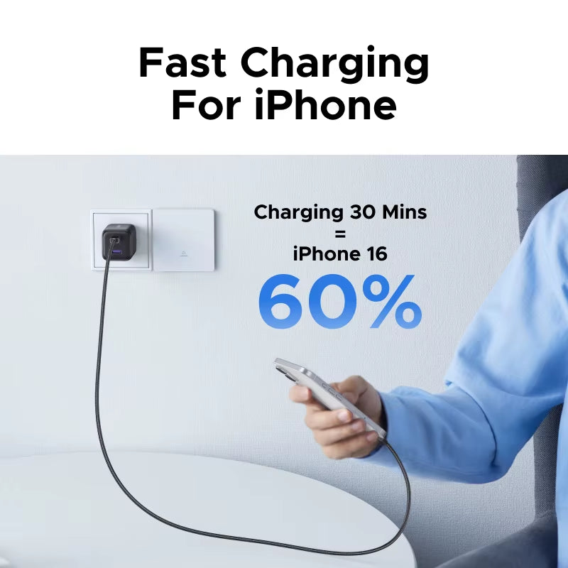 45W GaN USB C Fast Charger PD3.0 PPS EU Plug Power Adapter