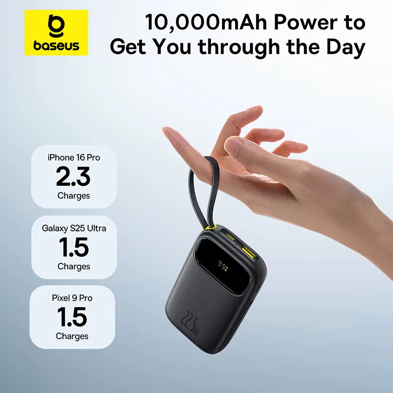 10000mAh 20000mAh Power Bank 22.5W Fast Charging Built-in USB-C Lightning Cable