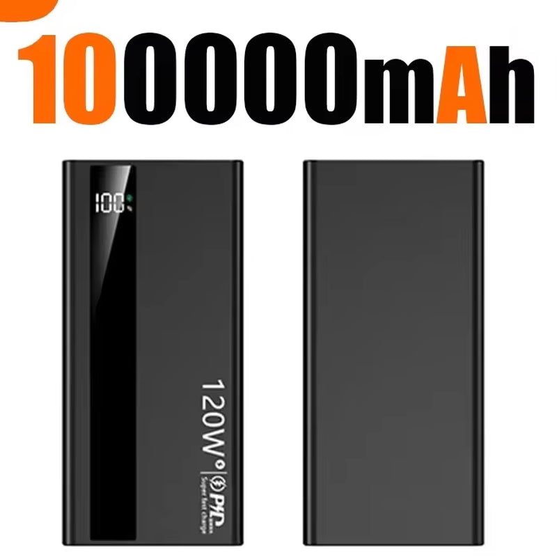 200000mAh Power Bank 120W Fast Charging Portable High Capacity Charger