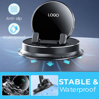 Compact 360° Adjustable Magnetic In-Car Phone Mount for Dashboard & Windshield
