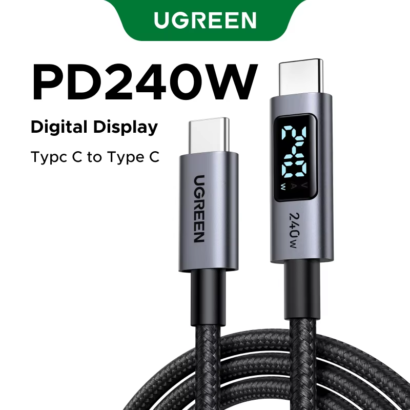 240W USB C to USB C Cable PD3.1 Fast Charging Digital Display Cord Main image