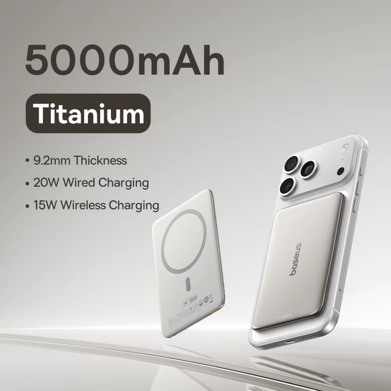 5000mAh Magnetic Power Bank Ultra Slim 15W Wireless 20W Fast Charging Main image