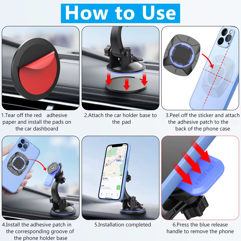 360 Rotatable Car Phone Holder Dashboard Windshield Mount Universal Stand