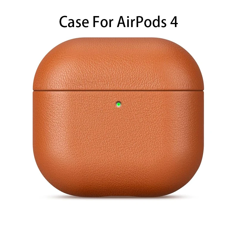 Genuine Leather AirPods 4 Case Premium Protective Cover Luxury Design Secondary image
