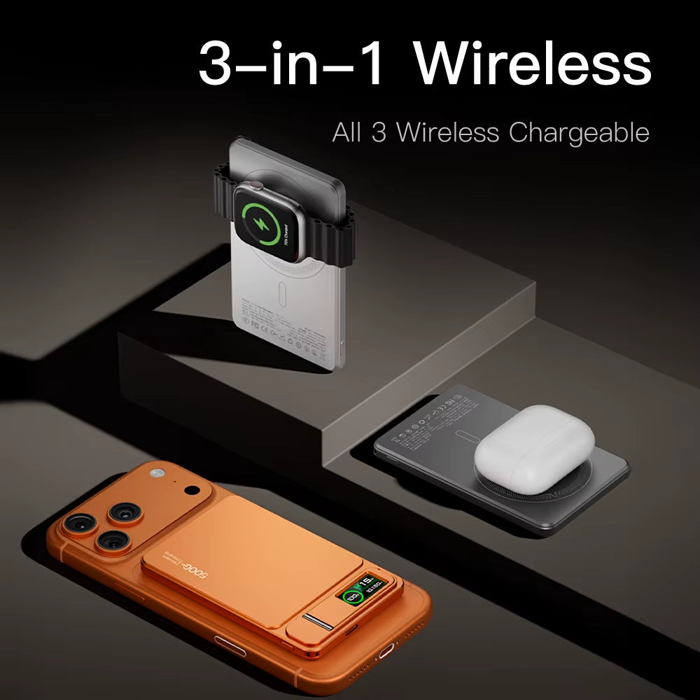 10000mAh Magnetic Wireless Power Bank 20W Fast Charging Slim MagSafe Portable