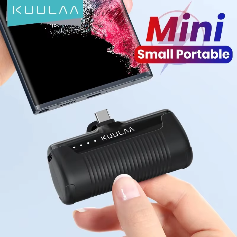 Mini Power Bank 4500mAh Portable Charger Built-in Plug Type-C Lightning Secondary image
