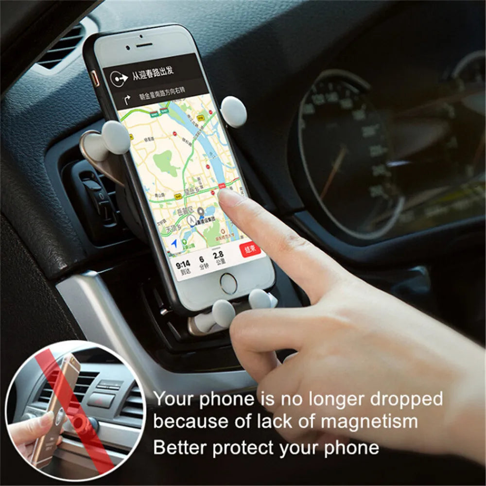 Gravity Car Air Vent Phone Holder Smile Design Universal Phone Mount