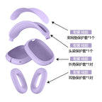 4 in 1 AirPods Max Silicone Protective Case Set Full Coverage Headband Earpad Cover