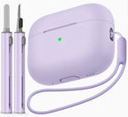 AirPods Pro Case with Cleaner Pen Kit Silicone Protective Cover with Lanyard