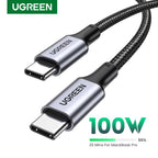 100W USB C to USB C Cable PD Fast Charging Nylon Braided 5A E-Marker
