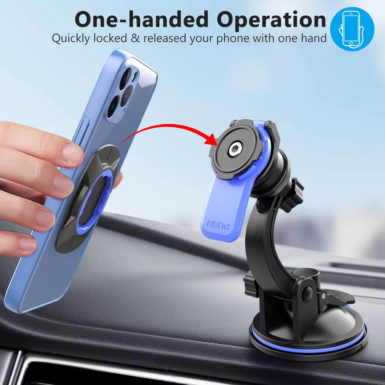 360 Rotatable Car Phone Holder Dashboard Windshield Mount Universal Stand