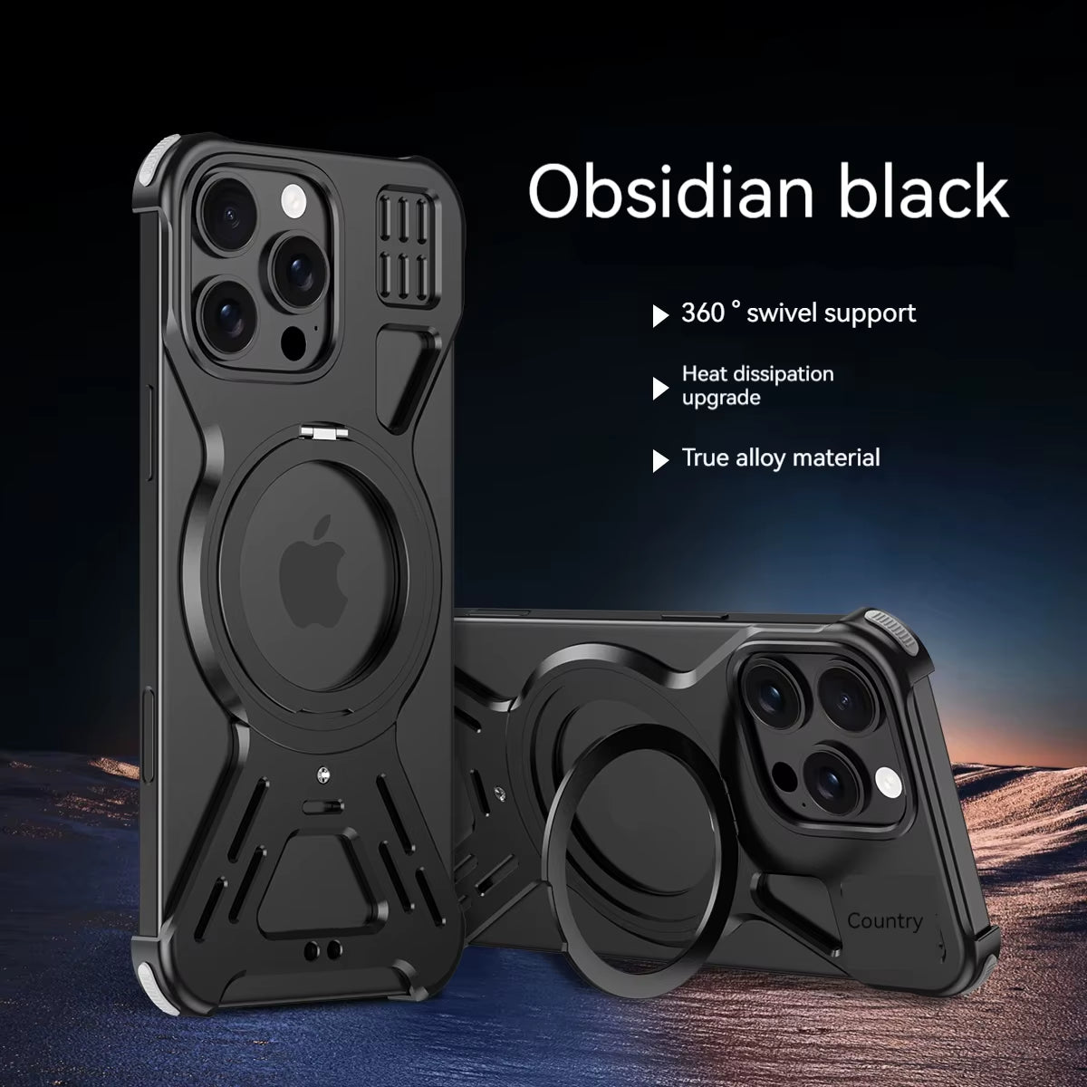 Magnetic 360 ° Metal Bracket Aluminum Alloy Frameless Phone Cases,For Iphone 15 16 Pro Max Magsafe Wireless Charging Metal Case