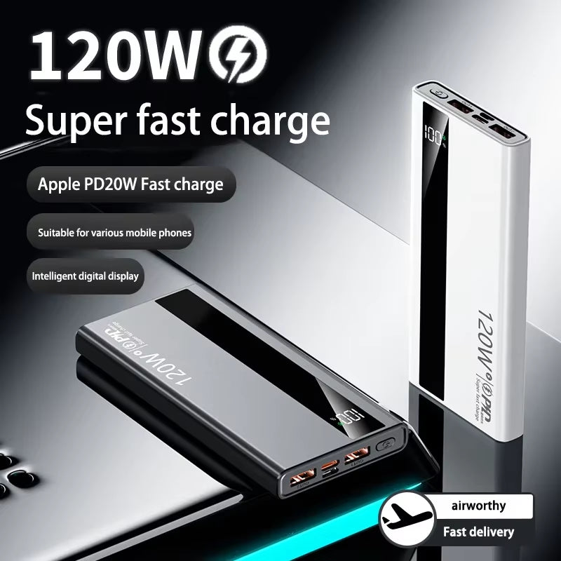 200000mAh Power Bank 120W Fast Charging Portable High Capacity Charger
