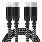 MFi Certified USB C to Lightning Cable Fast Charging Nylon Braided Cord