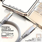 MFi Certified USB C to Lightning Cable Fast Charging Nylon Braided Cord