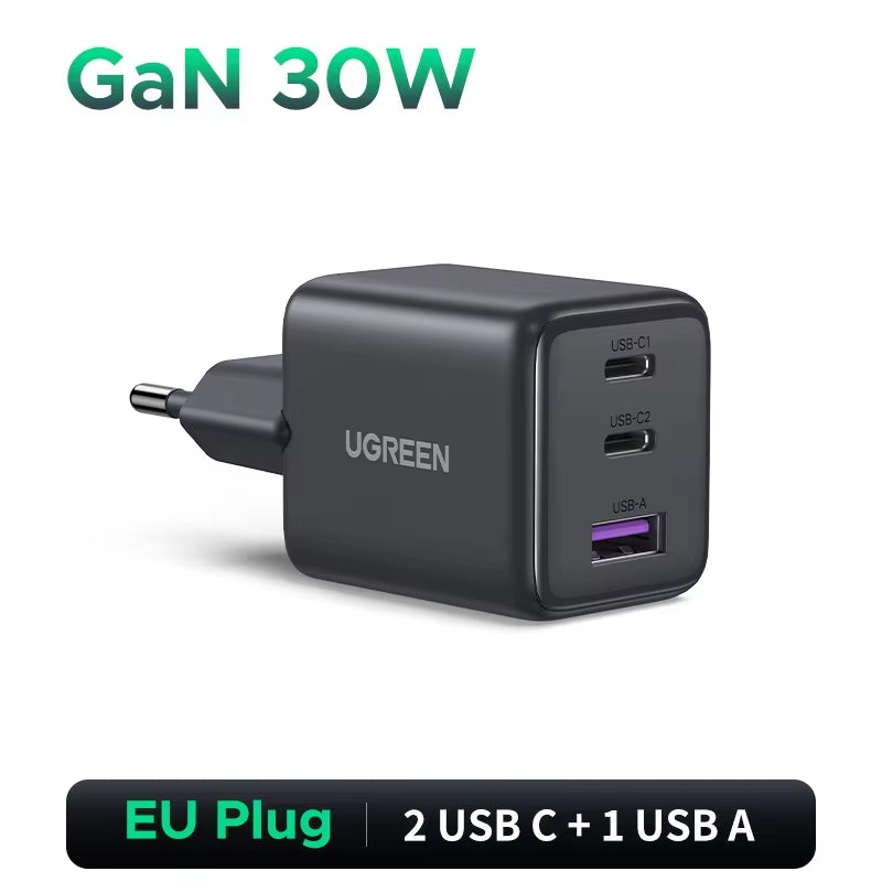 45W GaN USB C Fast Charger PD3.0 PPS EU Plug Power Adapter