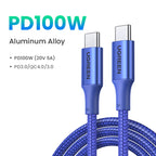 100W USB C to USB C Cable PD Fast Charging Nylon Braided 5A E-Marker