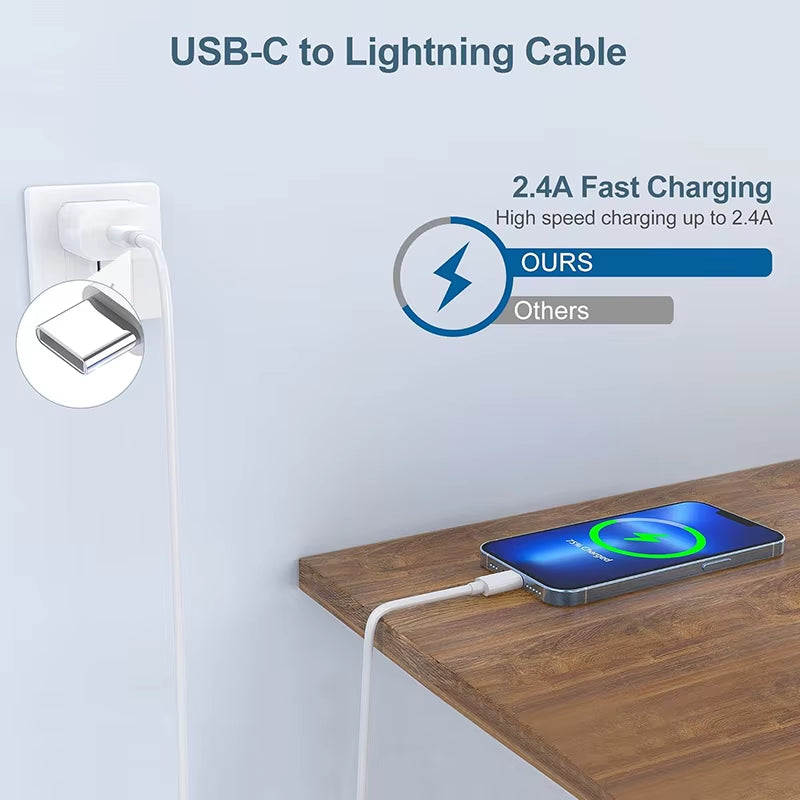 20W USB C to Lightning Cable MFi Certified Fast Charging iPhone Cord