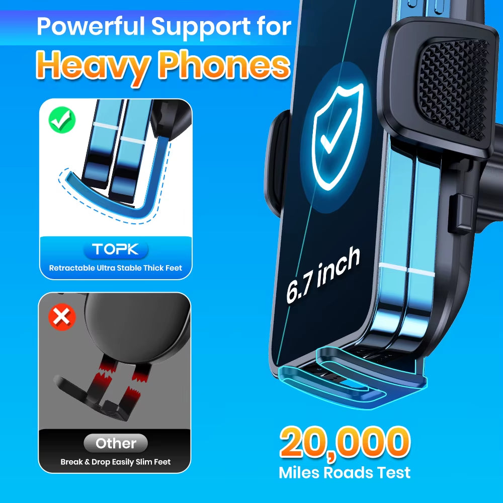 Car Phone Holder Air Vent Dashboard Windshield Mount Adjustable 360 Stand