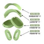 4 in 1 AirPods Max Silicone Protective Case Set Full Coverage Headband Earpad Cover