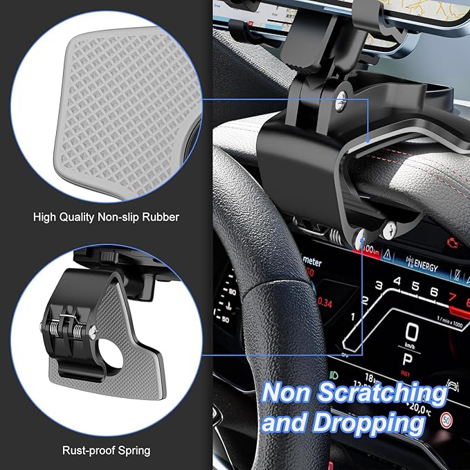 Adjustable Clip-On Dashboard Phone Holder
