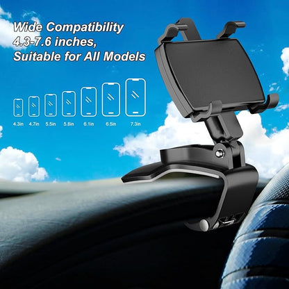 Adjustable Clip-On Dashboard Phone Holder