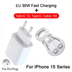 30W USB C PD Fast Charger iPhone Adapter with Type C Cable