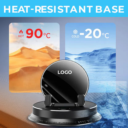 Compact 360° Adjustable Magnetic In-Car Phone Mount for Dashboard & Windshield